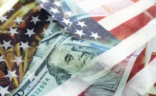 US dollar and Stars and Stripes