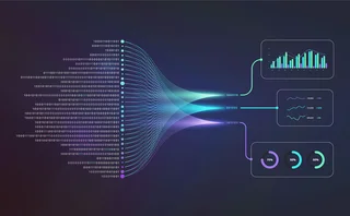 Data at the left side is filtered to create clear analysis on the right side