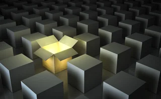 black boxes, but one is open and light is coming out