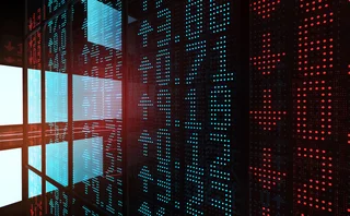 Electronic screen of rising and falling prices