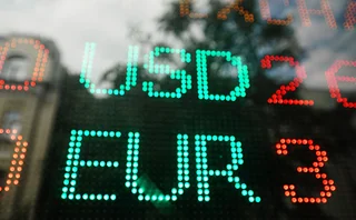 USD and EUR exchange rate display