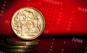 Australian dollar on monthly calendar