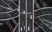 China roads aerial view