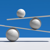 Three spheres balancing