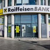 Raiffeisen Bank branch in Bucharest, Romania