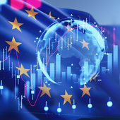 Europe stars and global finance charts