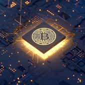 Bitcoin on a circuit board