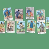 tarot cards depicting the top 10 risks