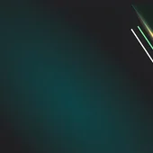 Minimalist abstract V design with glowing angular lines on a dark gradient background, representing AI-driven decision making, data direction, and the simplification of complex workflows into clear, streamlined paths.
